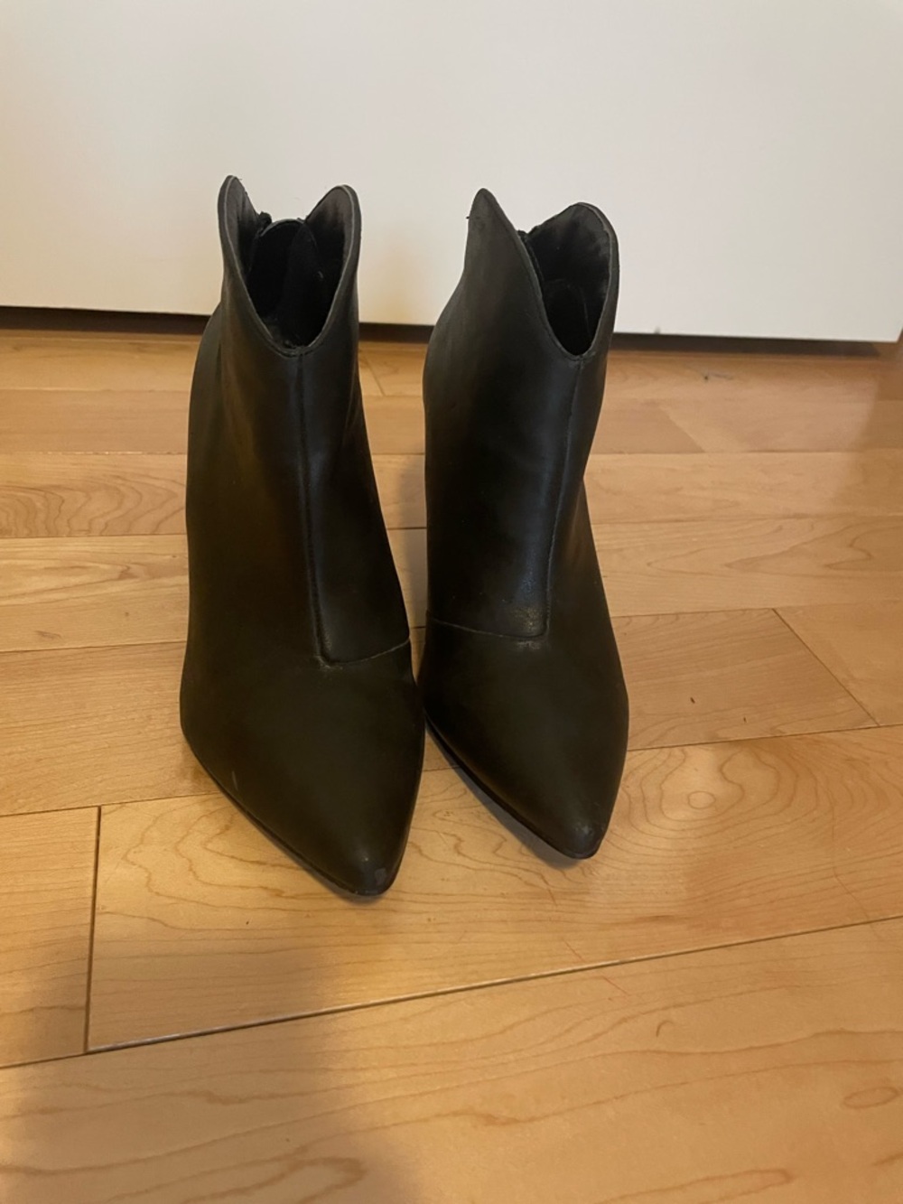 Michael Antonio Women’s Black Pointed Toe Ankle Wedge Booties